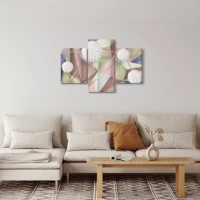 Kép - 3D absztrakció pasztell színekben (90x60 cm)