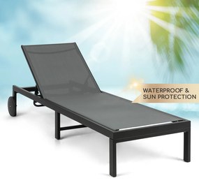 Lucca Lounger, kerti nyugágy, alumínium, 4 szintes