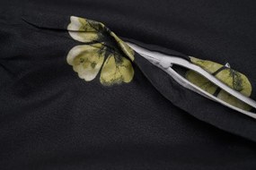 Mikroszálas ágyneműhuzat FOUR LEAF CLOVER fekete Ágyneműhuzat mérete: 2 db 70 x 90 cm | 200 x 220 cm