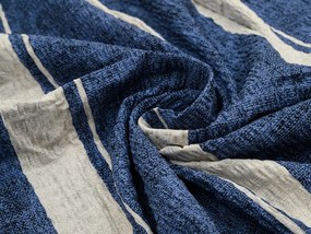 Krepp ágynemű Renforcé pamutból KÉK VONAL kék Ágyneműhuzat mérete: 70 x 90 cm | 140 x 200 cm