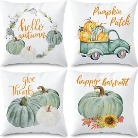 4 db őszi párnahuzat 45x45cm sütőtök