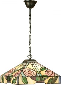 Endon klasszikus tiffany függeszték willow sötétbarna sokszínű end64385