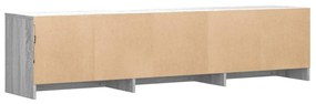 szürke sonoma színű szerelt fa TV-szekrény LED-del 165x34x40 cm