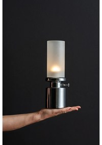 Ezüstszínű LED dimmelhető asztali lámpa fém-üveg búrával (magasság 29,5 cm) Camp – Leitmotiv