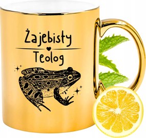 Prémium Arany Csillogó Bögre Teológusnak Ajándék Nyomtatott Fotó