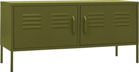 vidaXL olívazöld acél TV-szekrény 105 x 35 x 50 cm