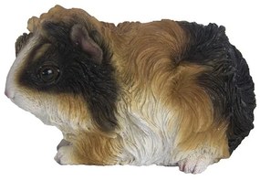 Tengerimalac polyresin szobor, fekete és barna csíkos, kültéri és beltéri dekorációs kiegészítő