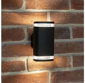 Kanlux 38886 - Kültéri fali lámpa ZEVI 2xGU10/10W/230V IP54 fekete