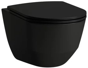 Fali WC Laufen Pro vízszintes mosogató 53x36x34,5 cm fekete matt H8209667160001