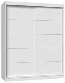 Aldabra IGA 160 C tolóajtós gardróbszekrény 120x61x200, díszcsíkos, fehér