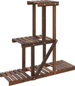 vidaXL tömör fenyőfa virágtartó állvány 81 x 25 x 75,5 cm