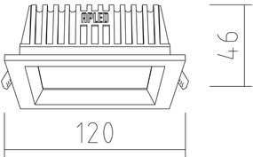 APLED -LED Lámpa SQUARE WOODLINE LED/6W/230V 4000K 12x12 cm fenyő tömör fa