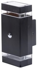 Kültéri fali lámpa érzékelővel NIZZA 2xGU10/35W/230V IP65