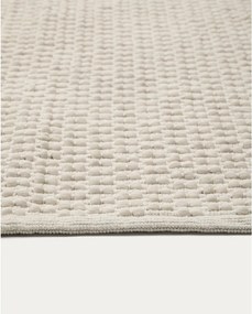 Krémszínű kézi szövésű pamutkeverék szőnyeg 160x230 cm Mascarell – Kave Home