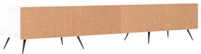 fehér magasfényű szerelt fa TV-szekrény 150x36x30 cm