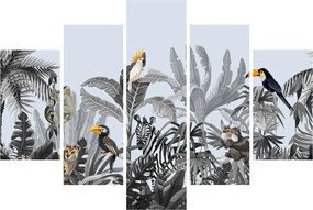 Kép - Illusztrált dzsungel (150x105 cm)