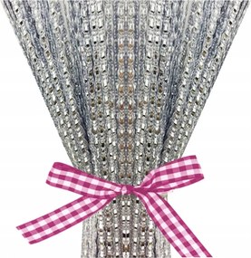 Függöny Spagetti Ezüst Szíjas Függöny 100x160 cm