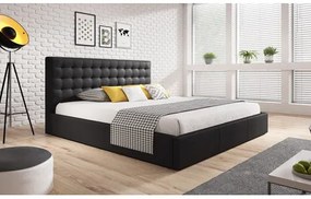 Kárpitozott ágy VERO méret 80x200 cm - Eco-bőr Fekete