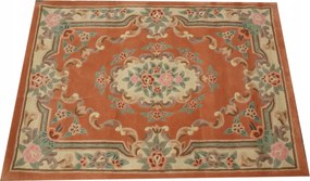 Aubusson gyapjú szőnyeg 140x200 barackszínű