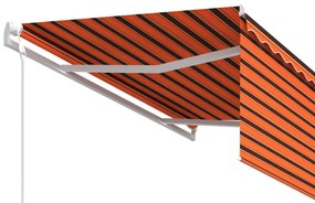 narancssárga-barna automata napellenző redőnnyel 3,5 x 2,5 m