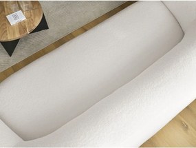 Fehér buklé kanapé 193 cm Elina – Bobochic Paris