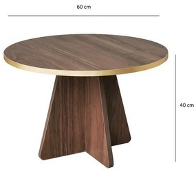 Mushroom Gold and Walnut konferenciaasztal