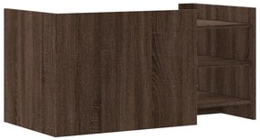 barna tölgy színű szerelt fa dohányzóasztal 100 x 50 x 50 cm