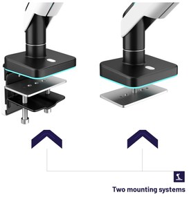 LED RGB X-Arm monitortartó