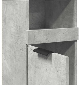betonszürke szerelt fa fürdőszobaszekrény 32x34x188,5 cm