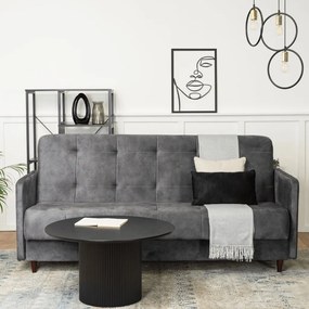 Zestaw 2x Sofa TIVOLI Szara Welurowa