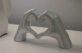 Hands lover ezüst 25x7,5x13,5cm