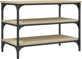 vidaXL sonoma tölgy színű szerelt fa cipőtároló pad 70x38,5x49 cm