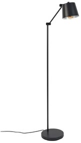 Fekete állólámpa fém búrával (magasság 135 cm) Hajo – White Label