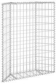 trapéz alakú horganyzott acél gabion magaságyás 80x20x100 cm