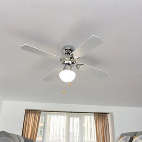 ZEVENTI - Mennyezeti ventilátor NAVAGIO 1xE27/60W/230V fekete/fehér
