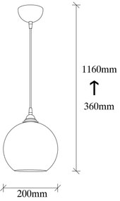 Csillár zsinóron GOLD 1xE27/40W/230V