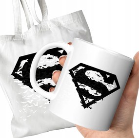 Szett Stílusos Bögre És Táska Nyomott Mintával Supermen Szuperhős Film