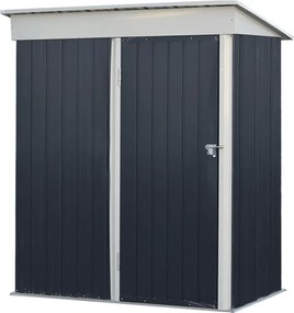 Pléh kerti szerszámos ház, antracit/fehér, 1,6x0,9 m, NELON