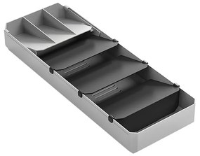 Szürke műanyag evőeszköztartó fiókba 15 x 49 cm – Metaltex