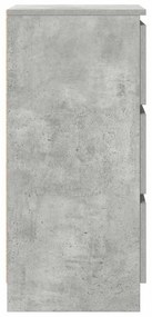 betonszürke szerelt fa tálalószekrény 37,5x35x76 cm