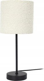 Asztali Lámpa fém fekete, fehér Boucle Lámpabúra