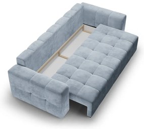 Luca világoskék kinyitható bársonykanapé - Milo Casa