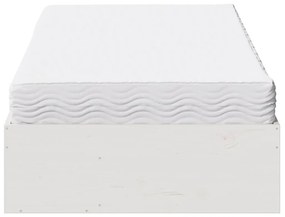 nappali ágy matraccal fehér 100x200 cm tömör fa fenyőfa