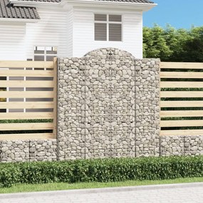 5 db íves horganyzott vas gabion kosár 200x50x220/240 cm