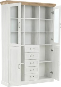 vitrines szekrény, északi sosna/vadtölgy, ROYAL W2D