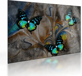 Kép - fényes pillangók képben (üvegen) (70x50 cm)