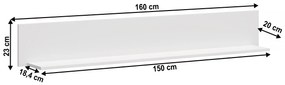 Polc 160 cm Otis (fehér). 1065242
