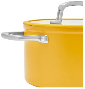 Indukciós tűzhelyhez alkalmas edény fedővel-kerámia felülettel 5,5 l Meda 3.0 – FABINI