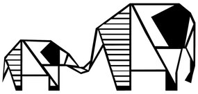 Elephant fekete fali dekoráció - Wallity