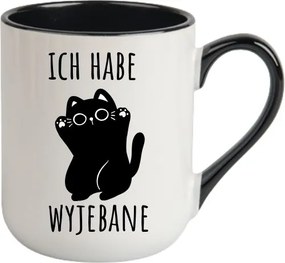 Fehér Bögre Fekete Cofee Vicces Ajándék Habe Üvölt****